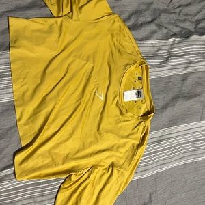 Gymshark oversized crop t-shirt. Size small. Yellow